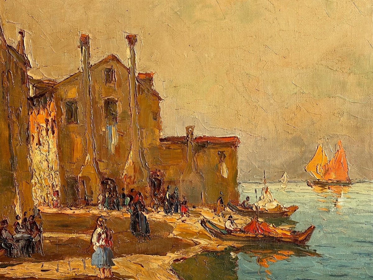 Bruno Gherri-moro - Venice, Oil On Canvas-photo-4