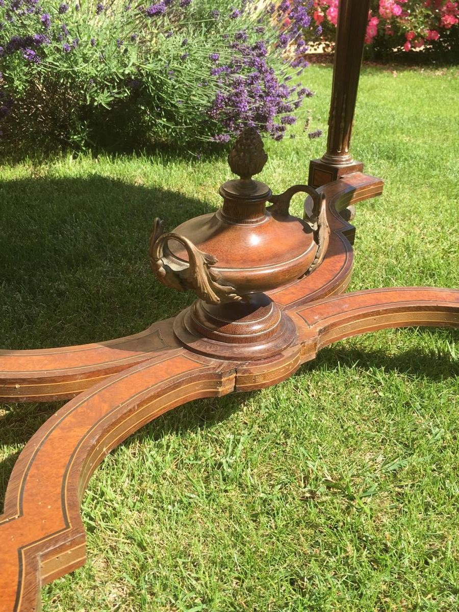 18th Century - Napoleon III Period Marquetry Table-photo-4