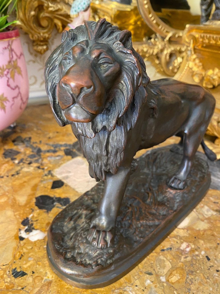 Prosper LECOURTIER - Lion en Bronze-photo-3