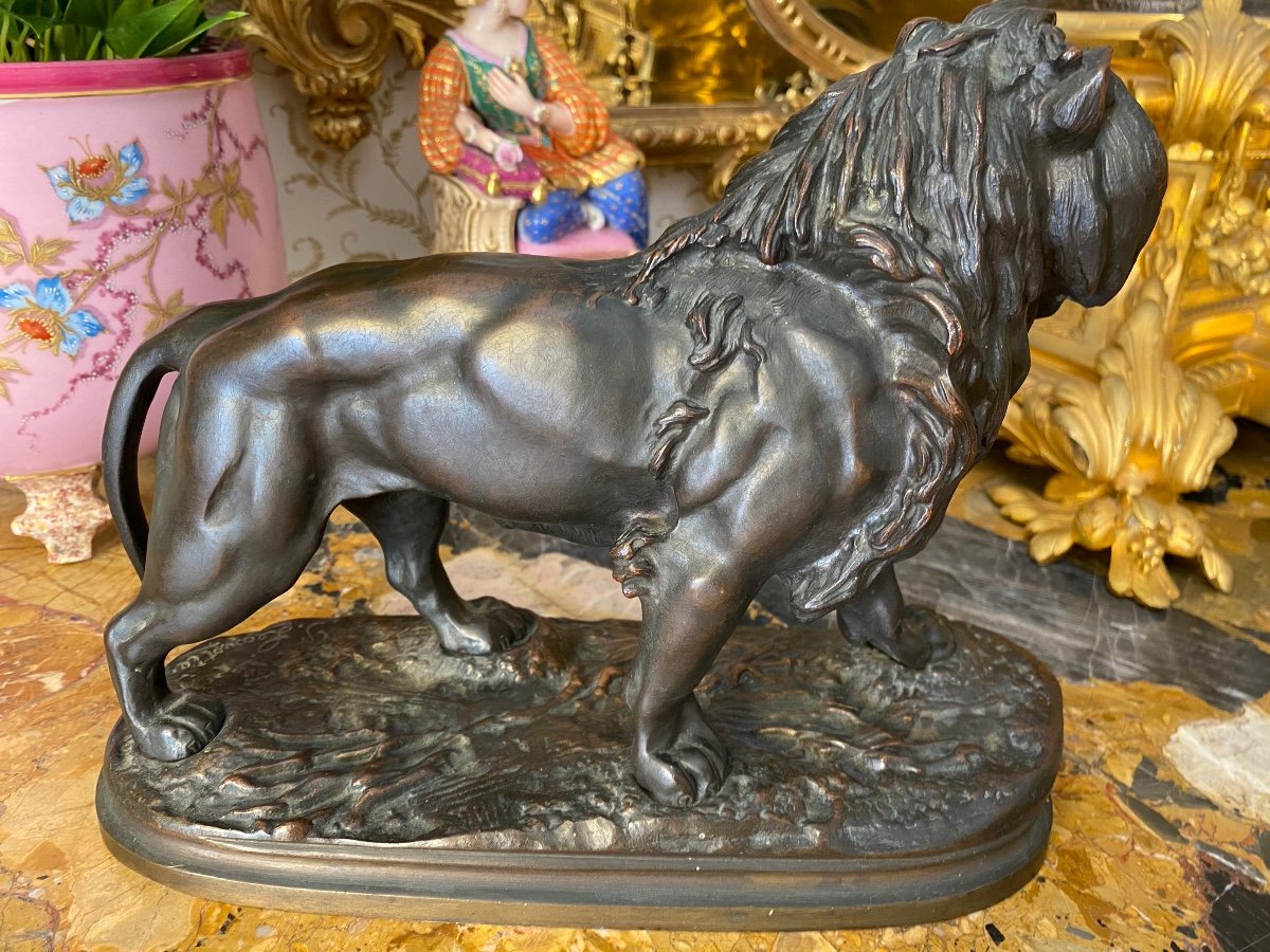 Prosper LECOURTIER - Lion en Bronze-photo-2