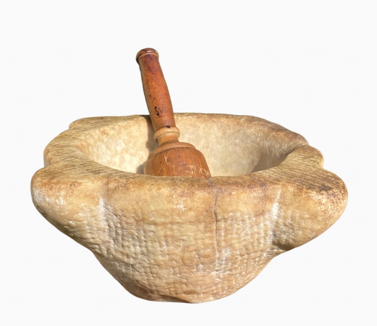 17th Century - Marble Mortar And Pestle