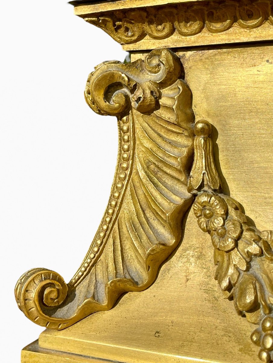 Gilt Bronze Pendulum, Allegory Of The Navy-photo-1