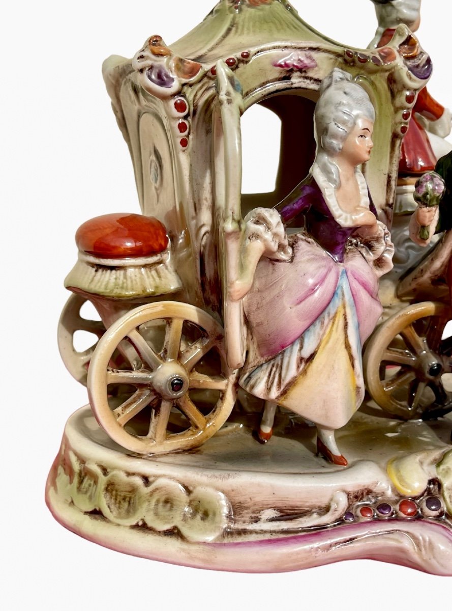 GRÄFENTHAL - Carrosse en Porcelaine circa 1830-photo-3