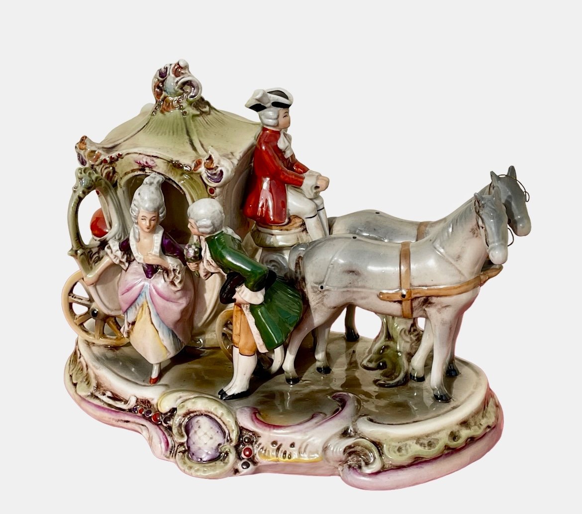 GRÄFENTHAL - Carrosse en Porcelaine circa 1830-photo-1