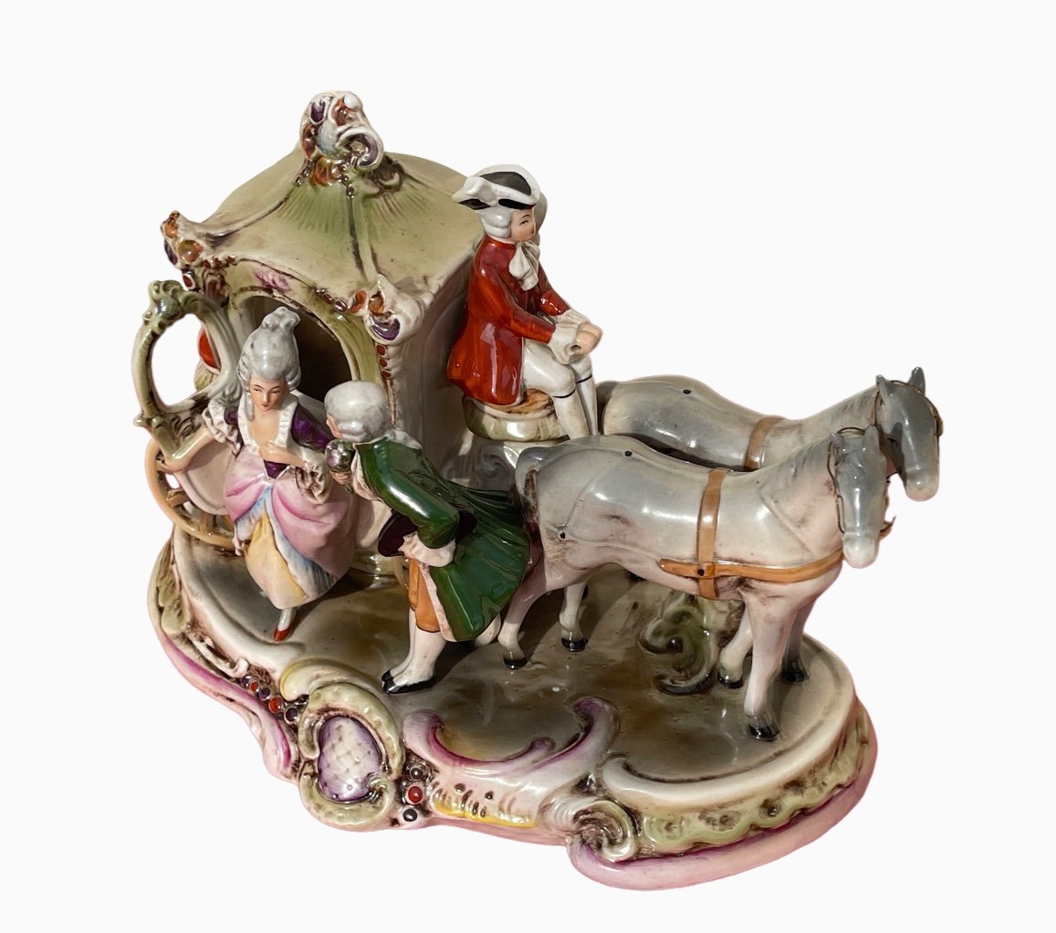 GRÄFENTHAL - Carrosse en Porcelaine circa 1830-photo-6