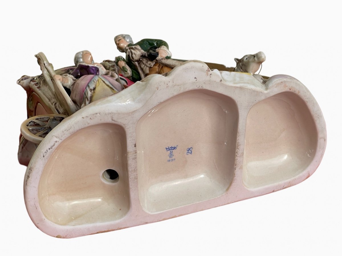 GRÄFENTHAL - Carrosse en Porcelaine circa 1830-photo-7