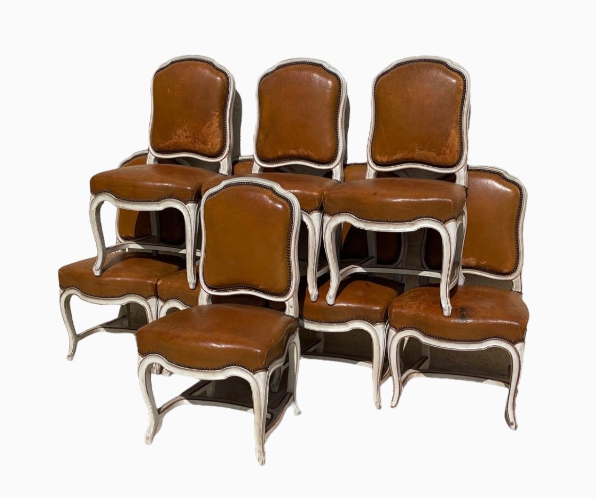 Maison Gouffé - Suite Of 8 Louis XV Style Chairs