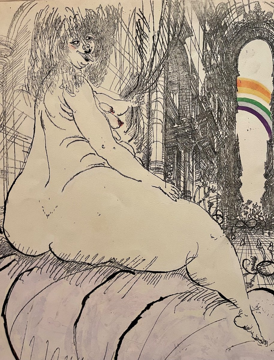 Ronald SEARLE - Lithographie, The Temple-photo-8