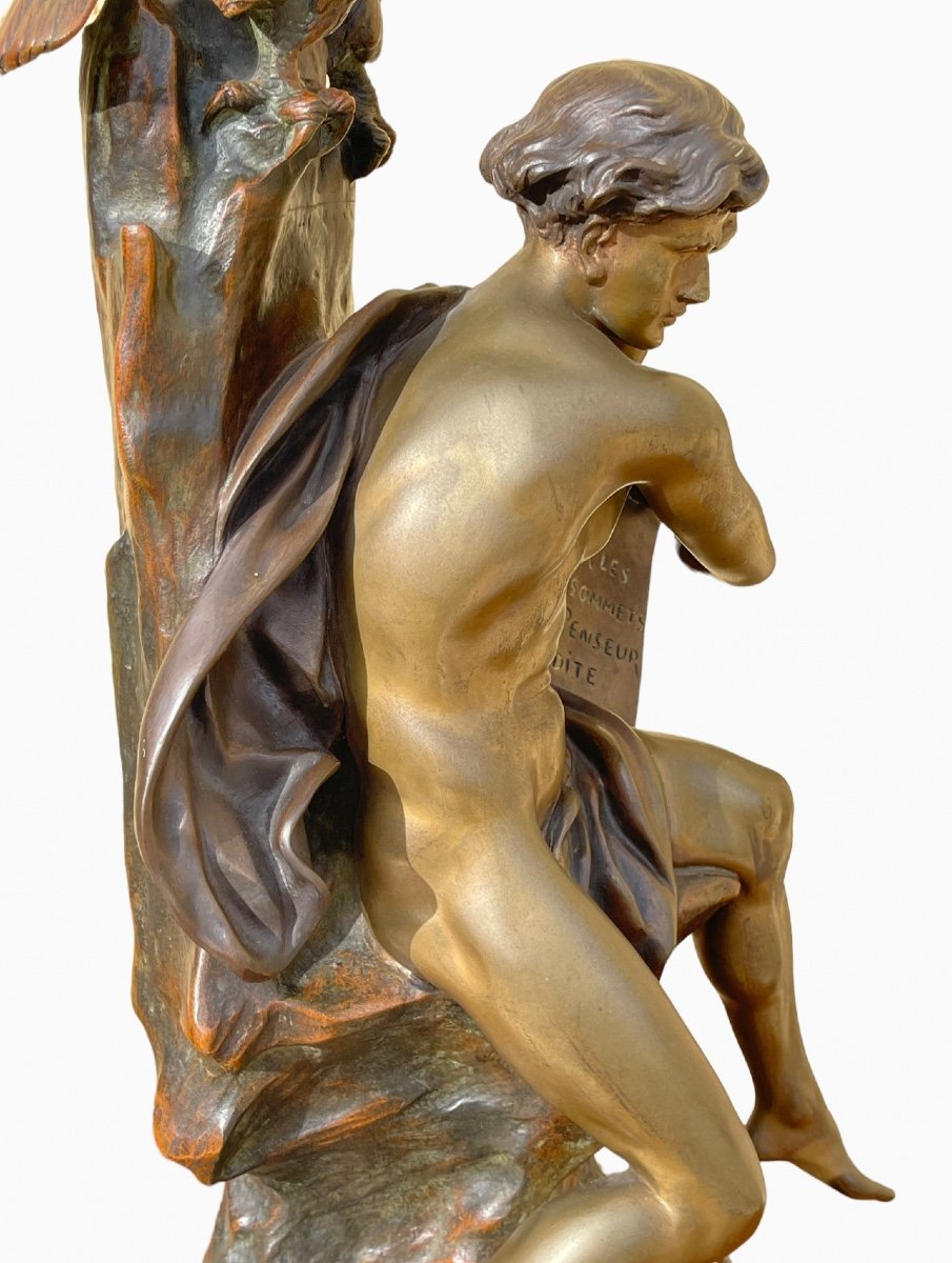 E. PICAULT - Bronze, Le Penseur -photo-3