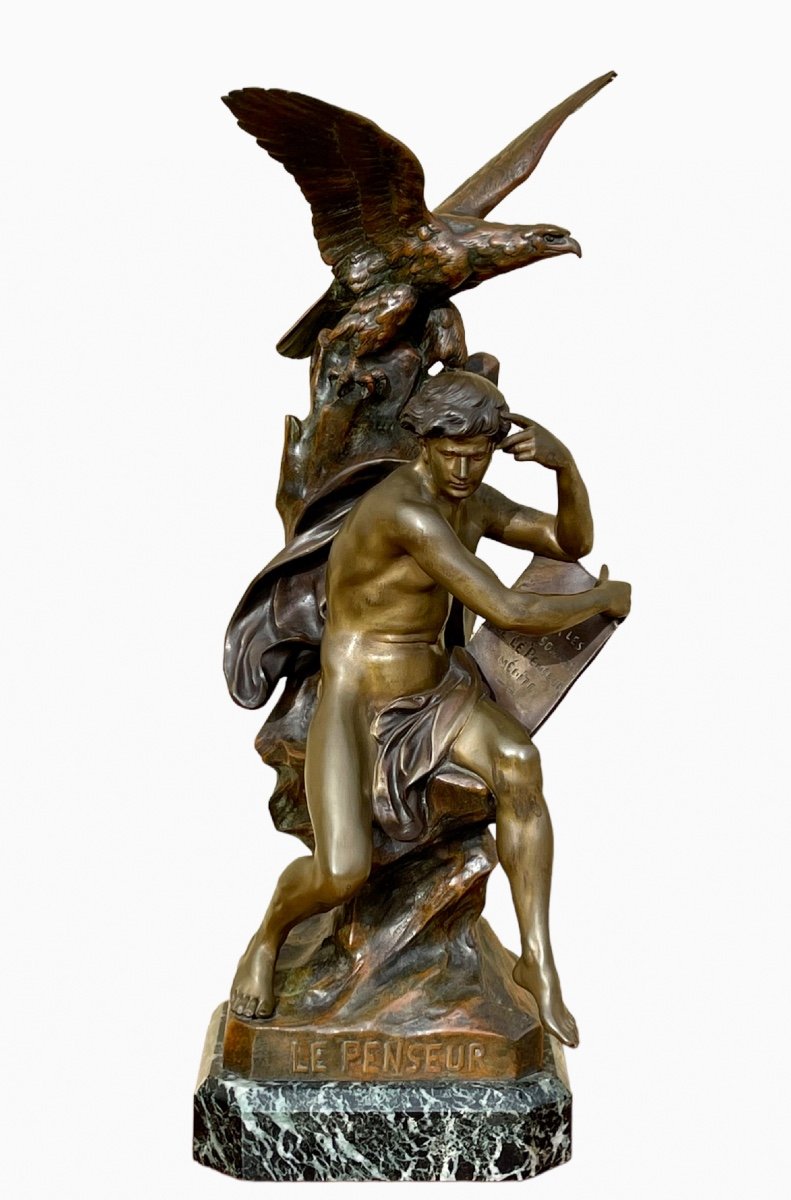 E. PICAULT - Bronze, Le Penseur 