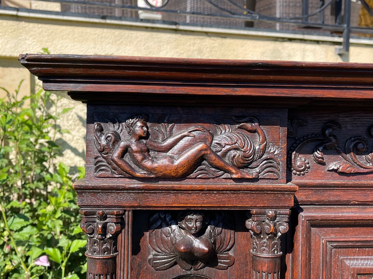 Renaissance Style Carved Cabinet -photo-4