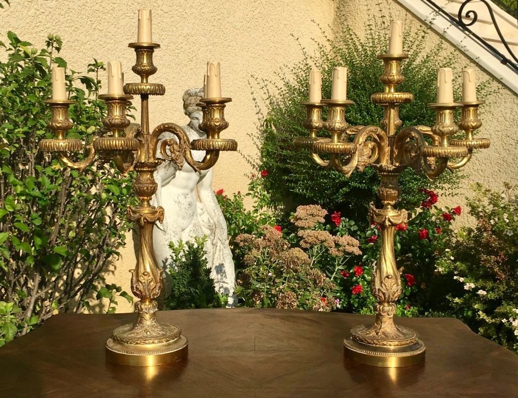 Pair Of Bronze Candlesticks -photo-6