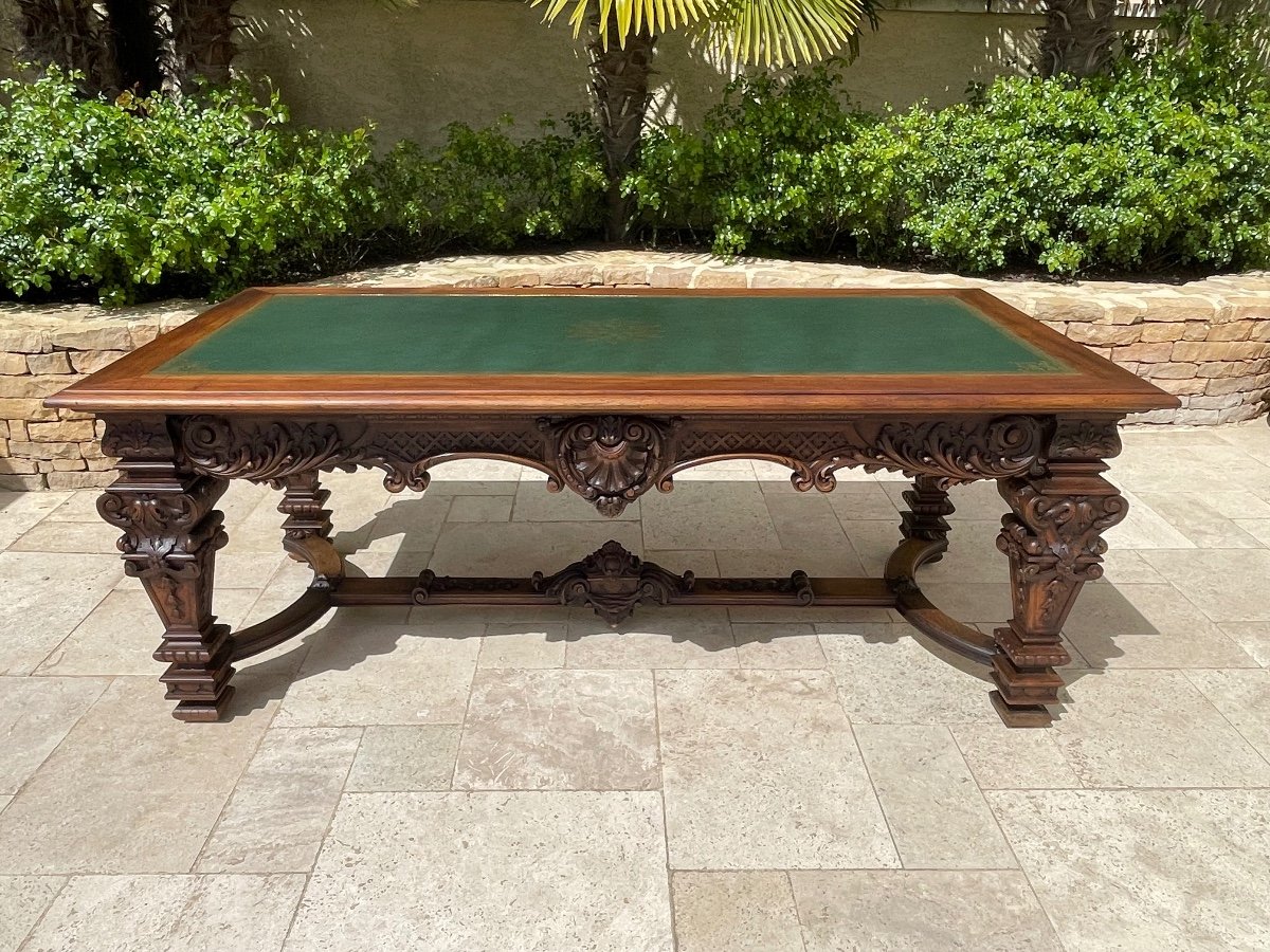 Louis XIV Style Walnut Table-photo-2