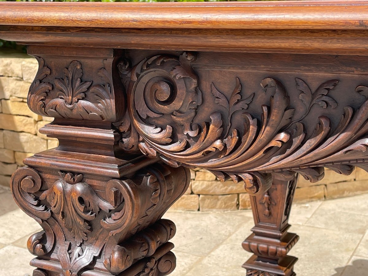 Louis XIV Style Walnut Table-photo-1