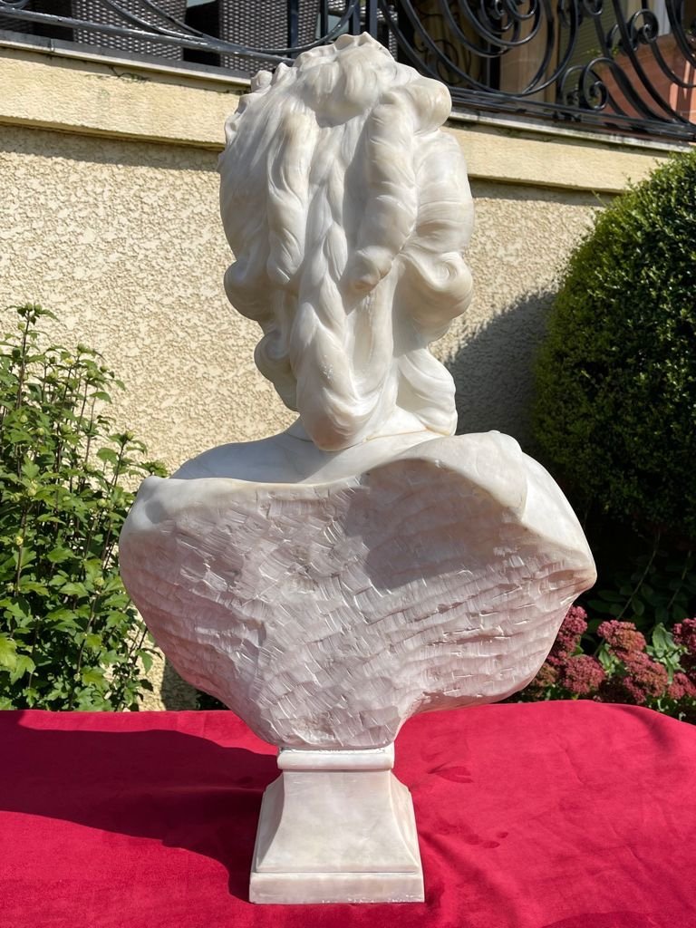 Marble Bust Of Marie-antoinette, H 81cm-photo-8