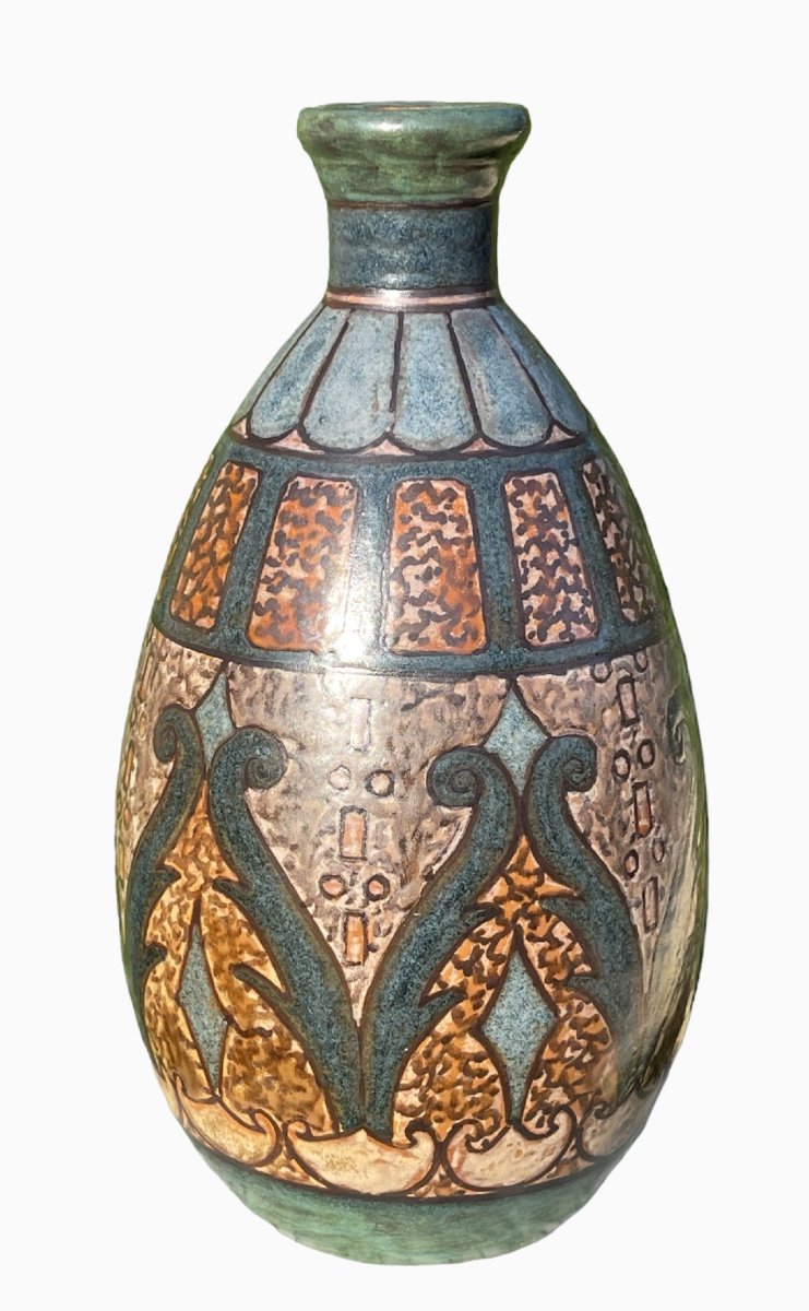 Alfred RENOLEAU - Vase Ovoïde en Grès 