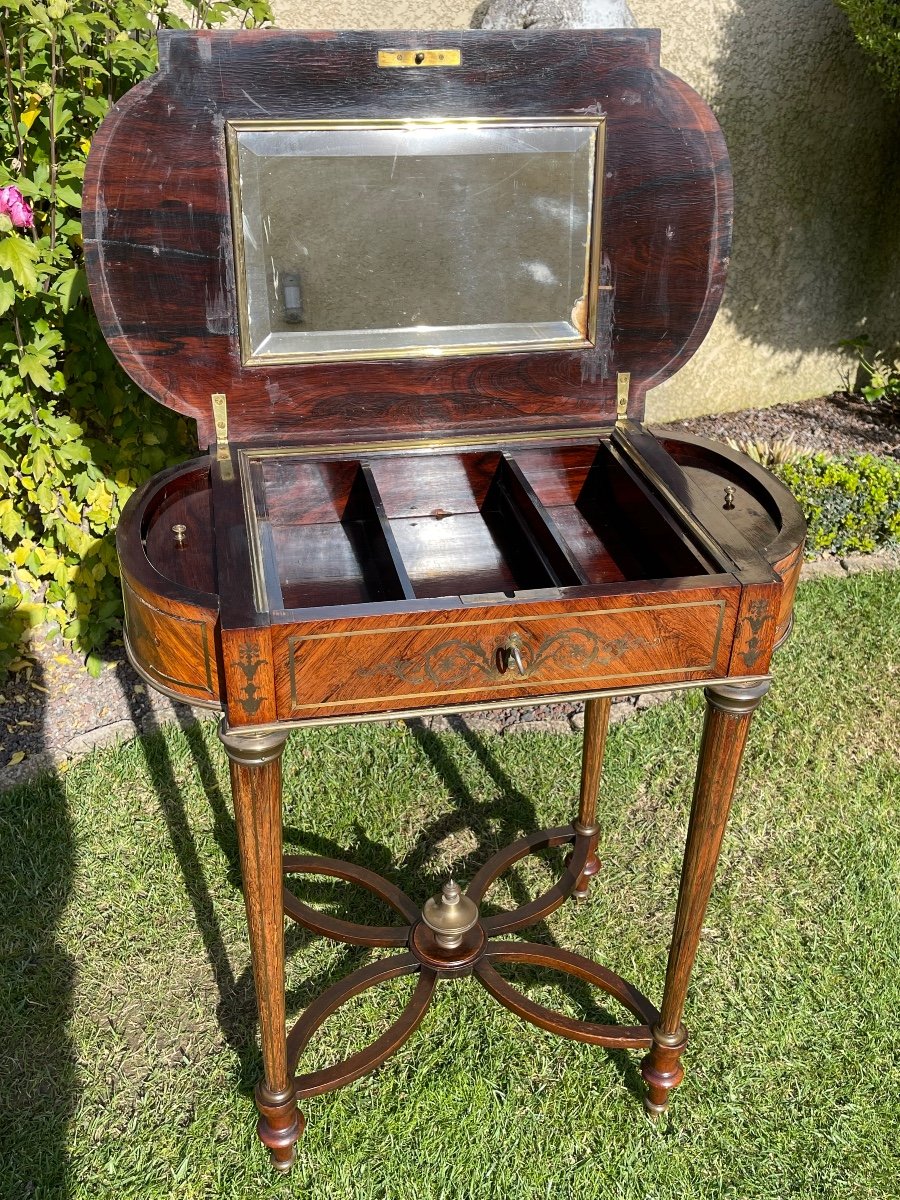 Napoleon III Marquetry Side Table -photo-2