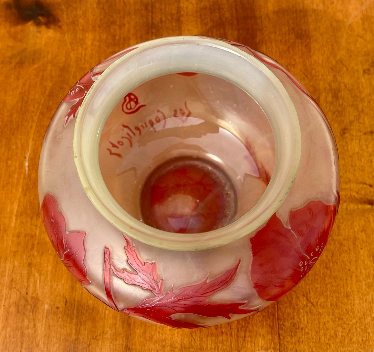 Cristallerie De Pantin - Crystal Vase, Poppies-photo-6