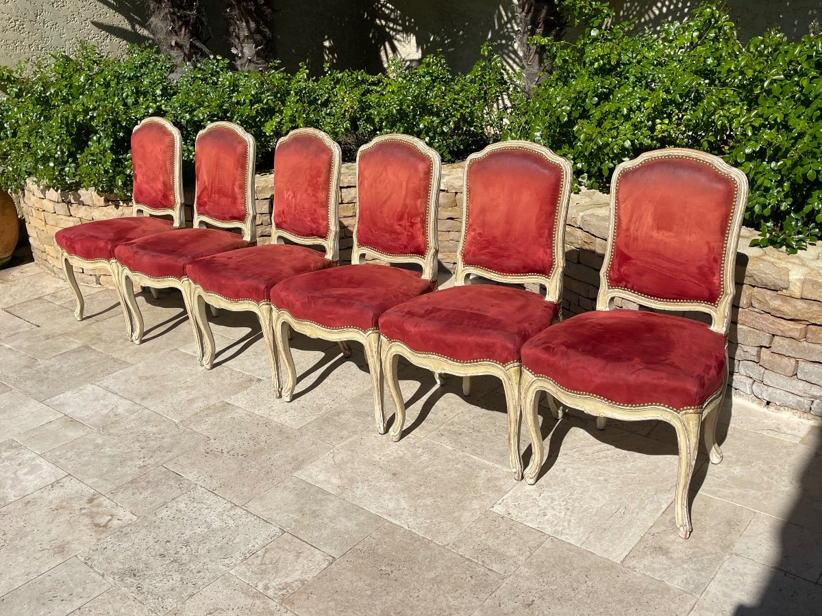 6 Louis XV Chairs -photo-2