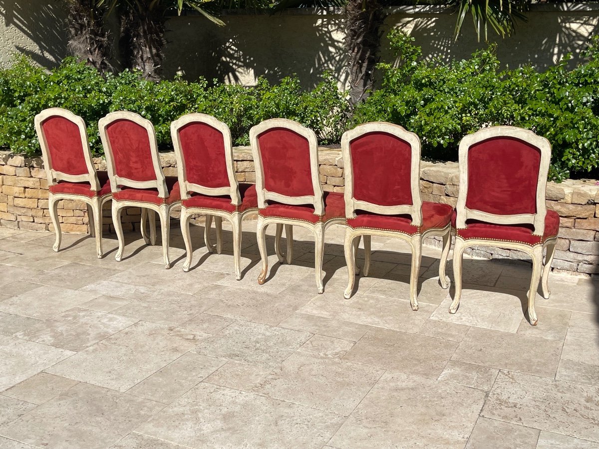 6 Louis XV Chairs -photo-4