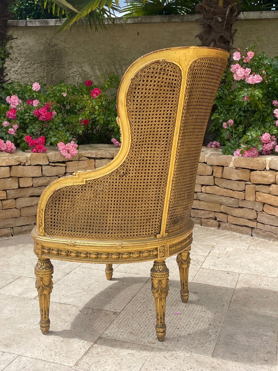 Fauteuil - Bergère Louis XVI -photo-4