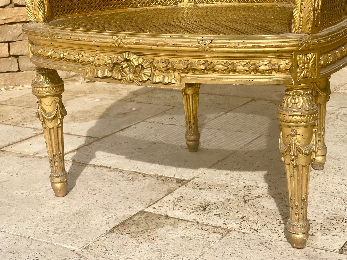 Fauteuil - Bergère Louis XVI -photo-2