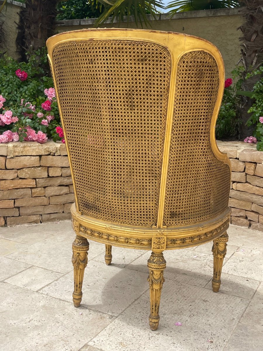 Fauteuil - Bergère Louis XVI -photo-4