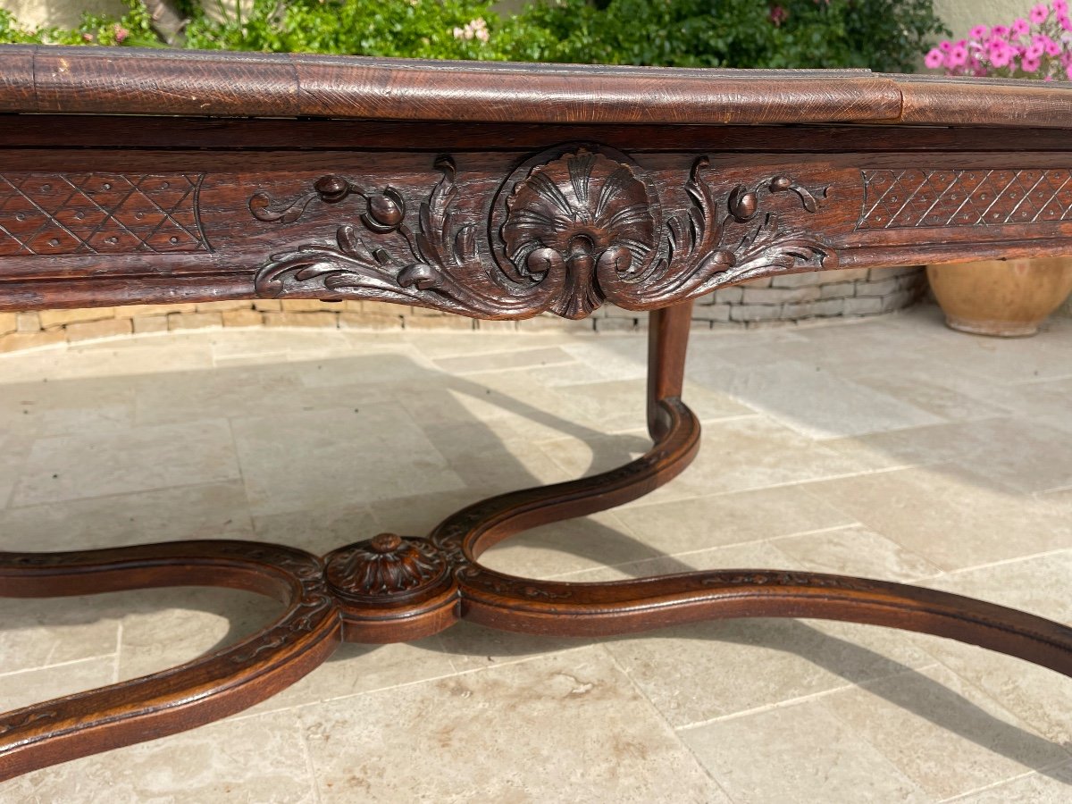 Louis XV Style Oak Dining Table -photo-4