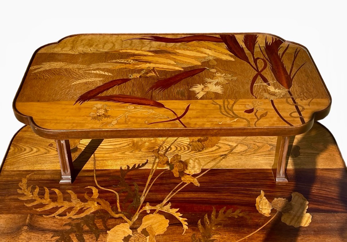 émile Gallé - Marquetry Tea Table-photo-1