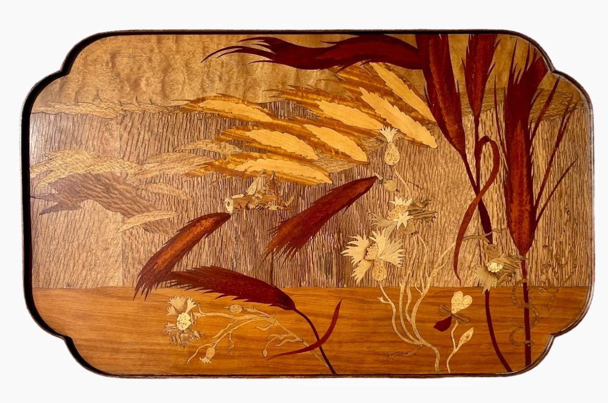 émile Gallé - Marquetry Tea Table-photo-2