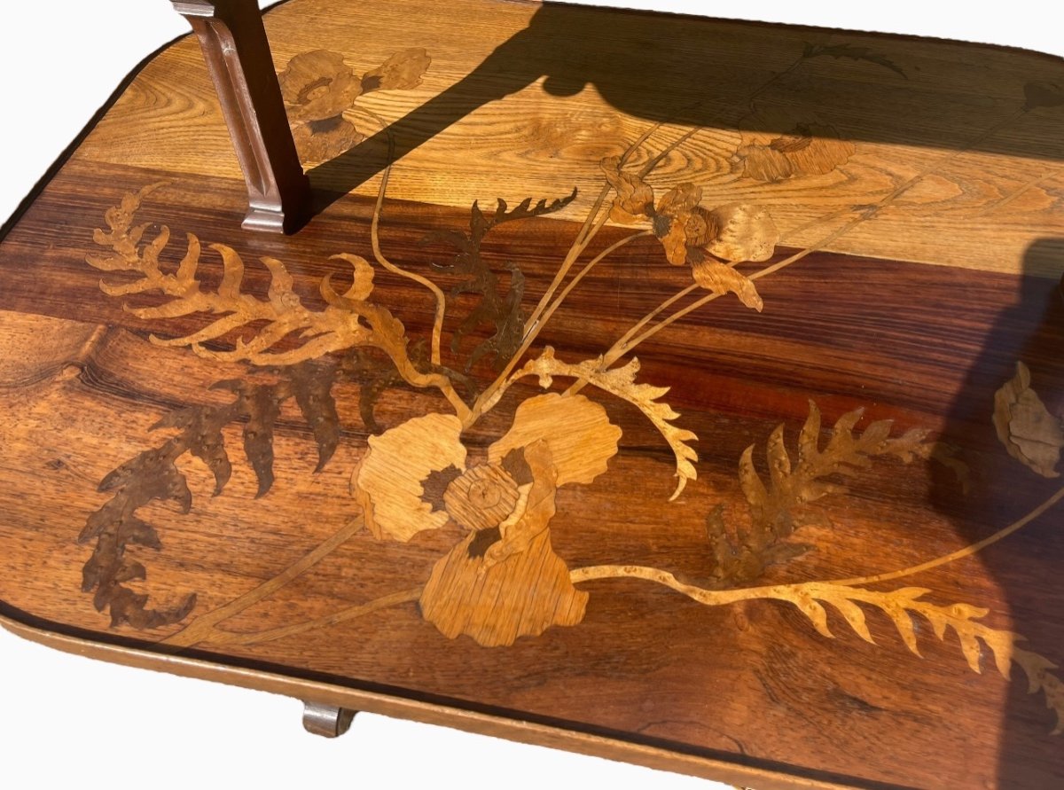 émile Gallé - Marquetry Tea Table-photo-5