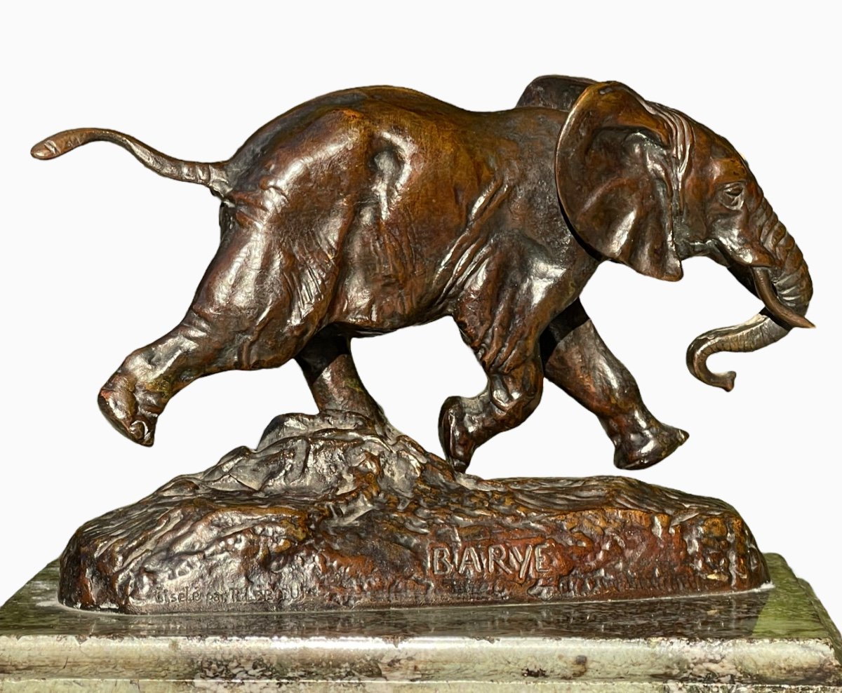 Barye & Leboeuf - Bronze, Elephant From Senegal -photo-5