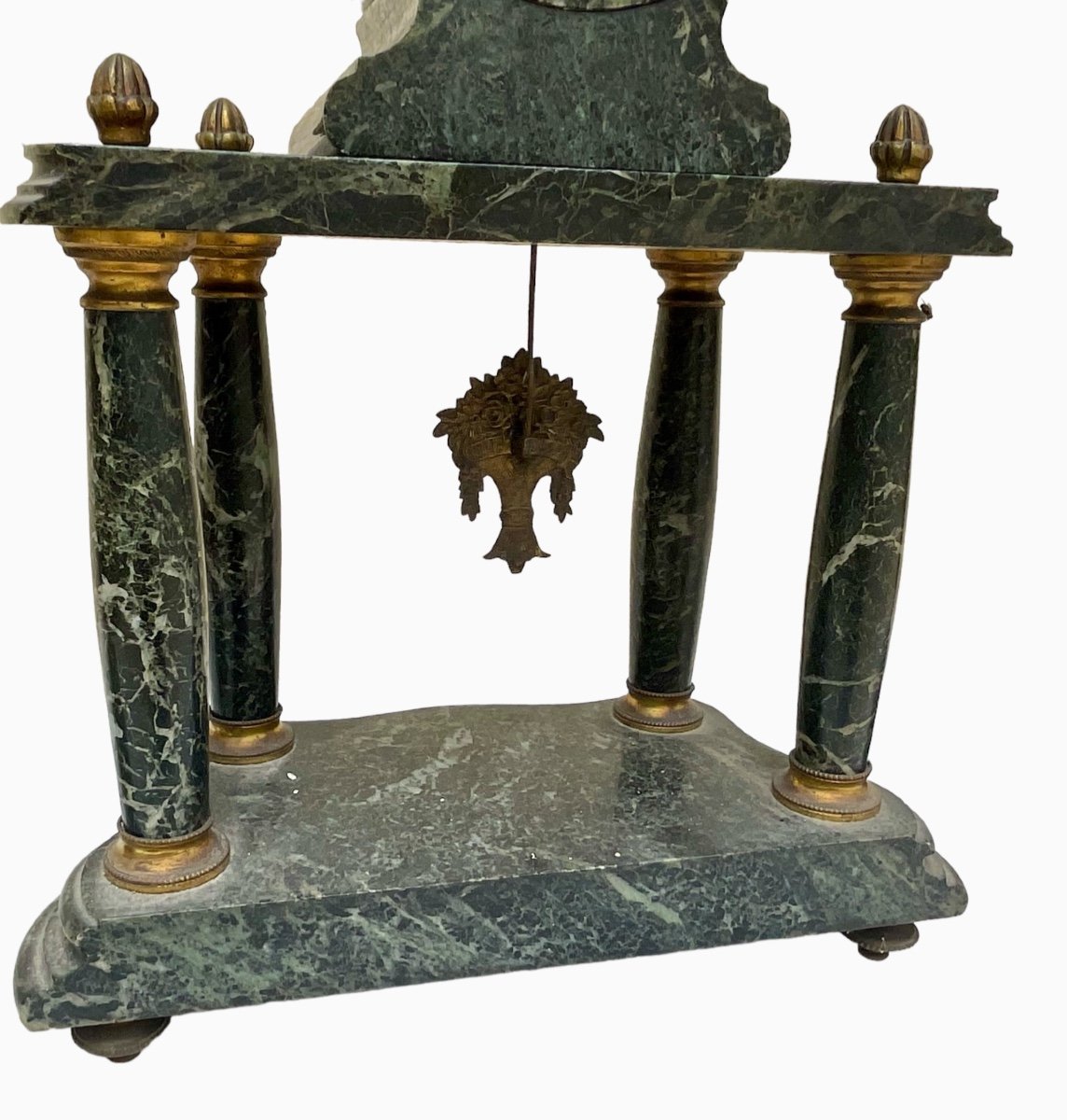 Louis XVI Style Marble Clock Set-photo-7