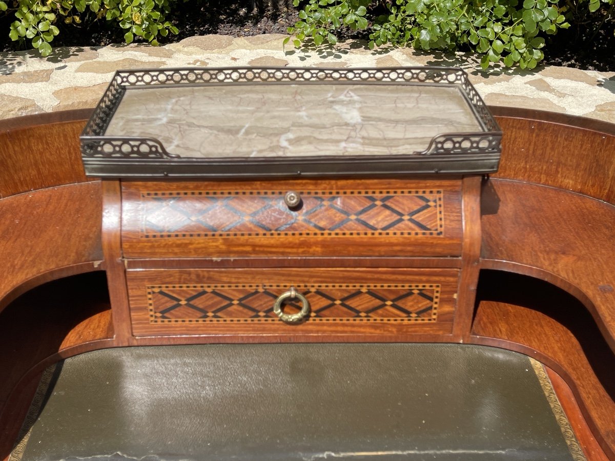 Louis XV/louis XVI Transition Marquetry Desk-photo-4