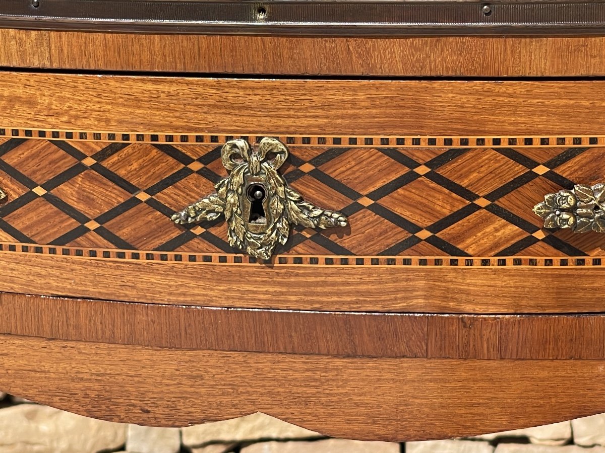 Louis XV/louis XVI Transition Marquetry Desk-photo-2