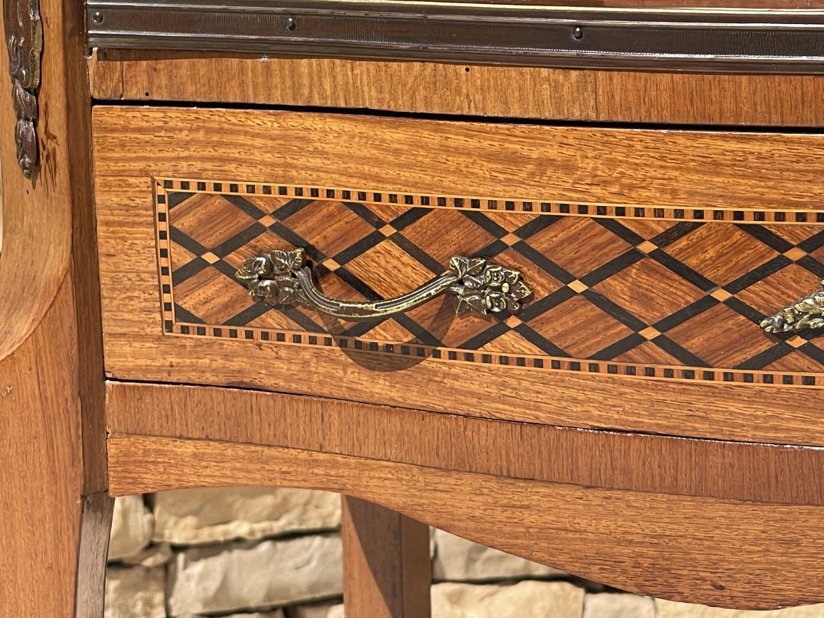 Louis XV/louis XVI Transition Marquetry Desk-photo-3