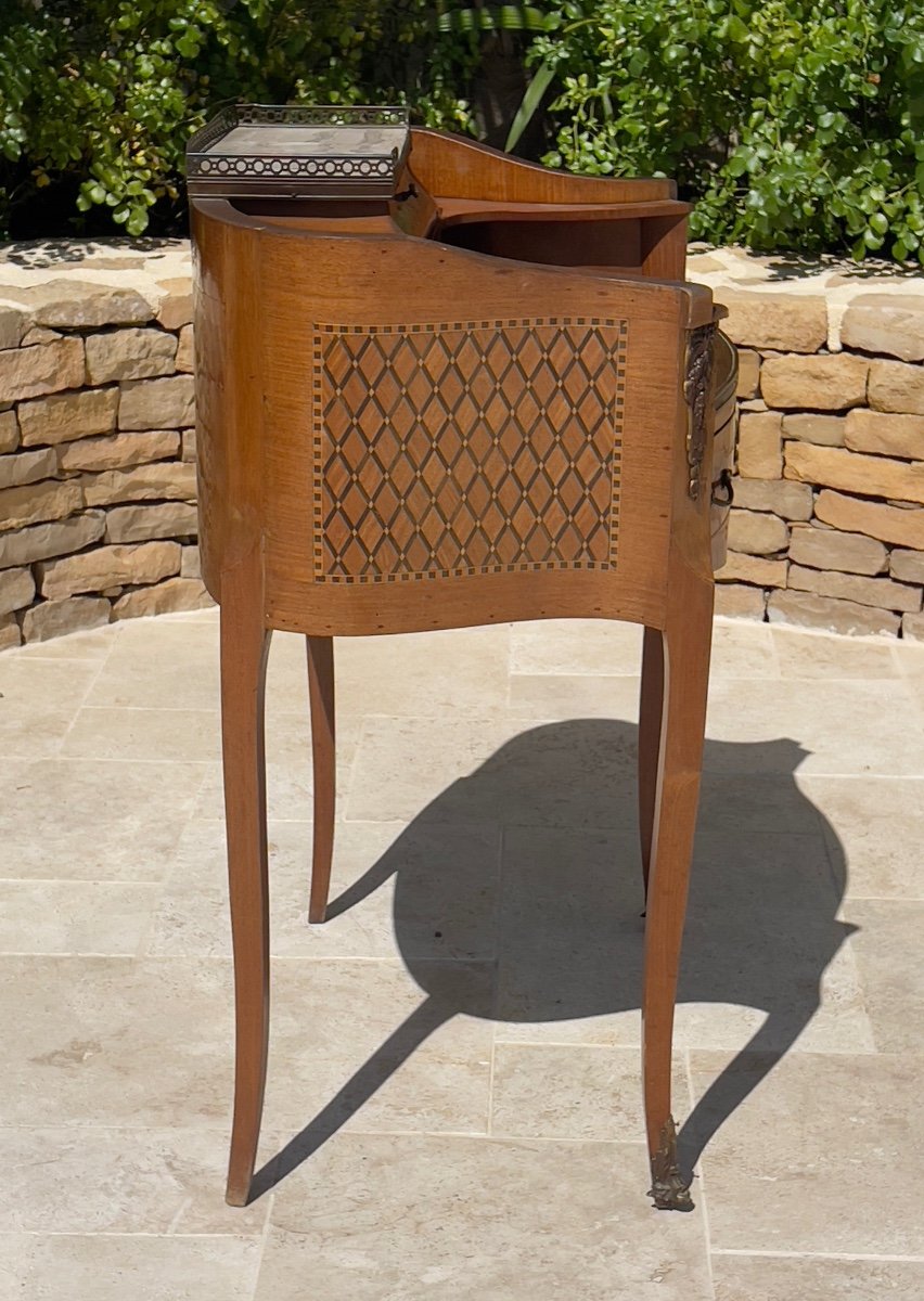 Louis XV/louis XVI Transition Marquetry Desk-photo-6