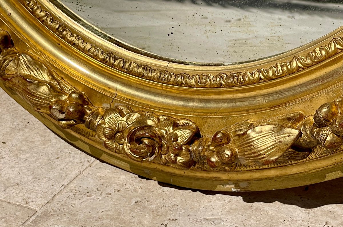 Miroir Oval Style Louis XVI-photo-3