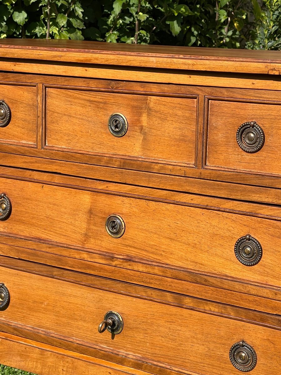 Louis XVI Style Walnut Chest Of Drawers -photo-3