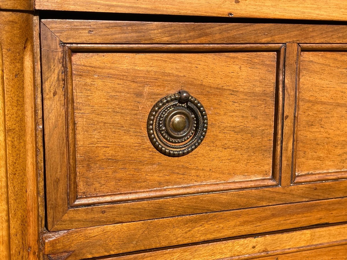 Louis XVI Style Walnut Chest Of Drawers -photo-1