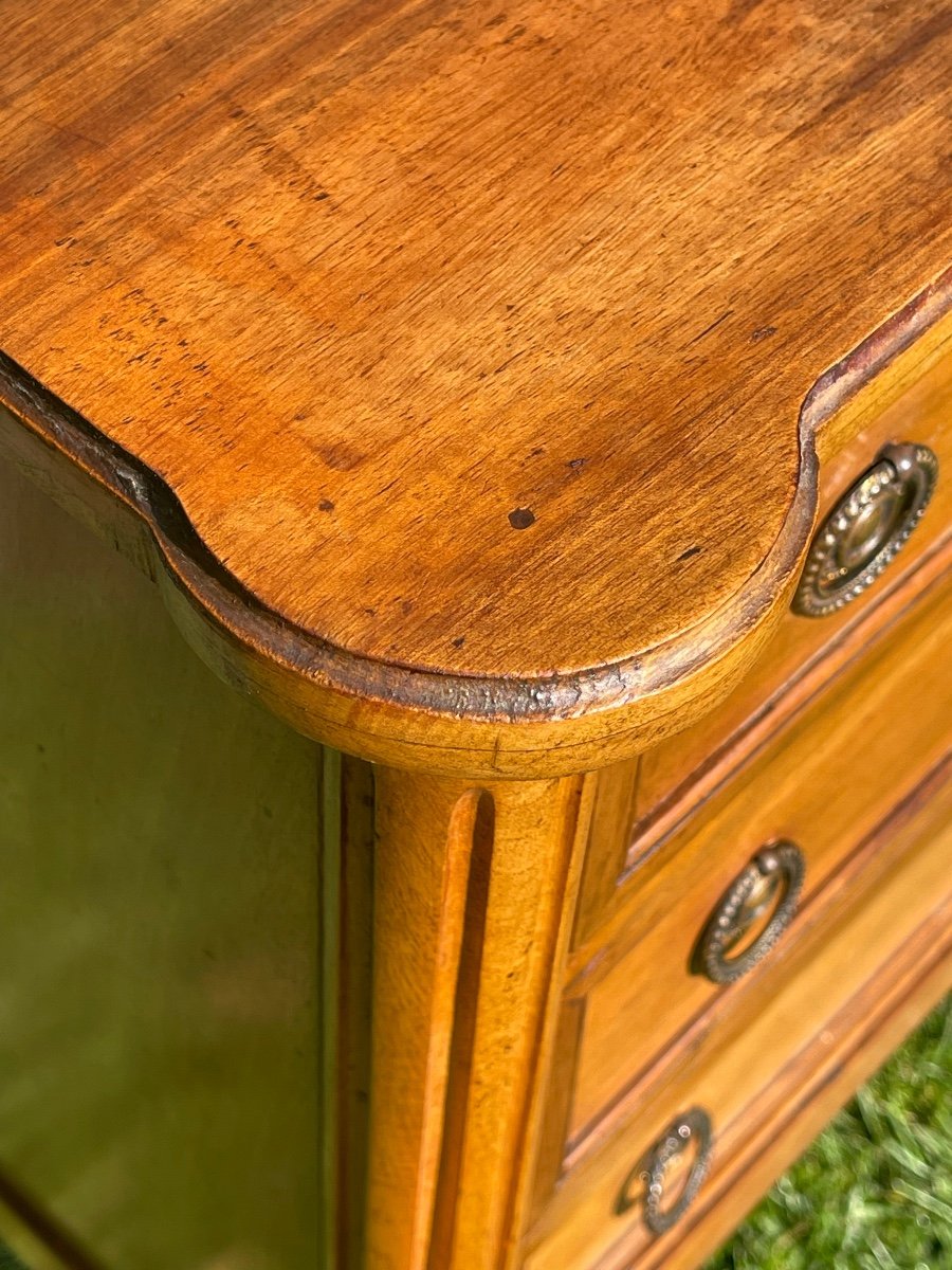 Louis XVI Style Walnut Chest Of Drawers -photo-5