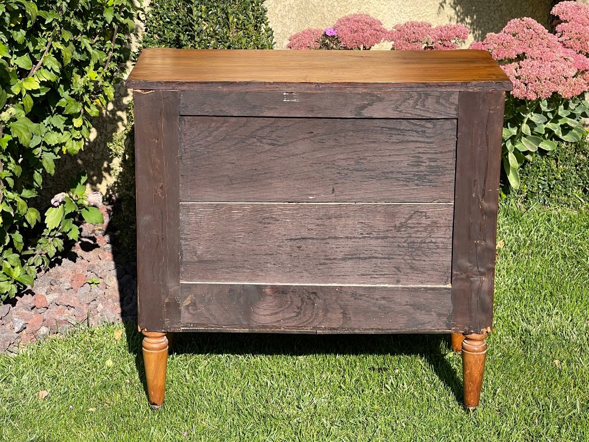 Louis XVI Style Walnut Chest Of Drawers -photo-8