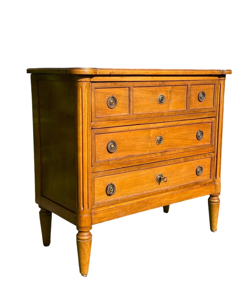 Louis XVI Style Walnut Chest Of Drawers 