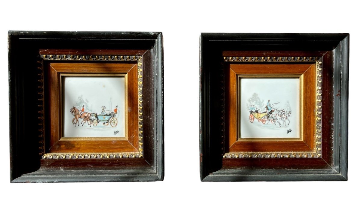 Limoges - Pair Of Porcelain Paintings