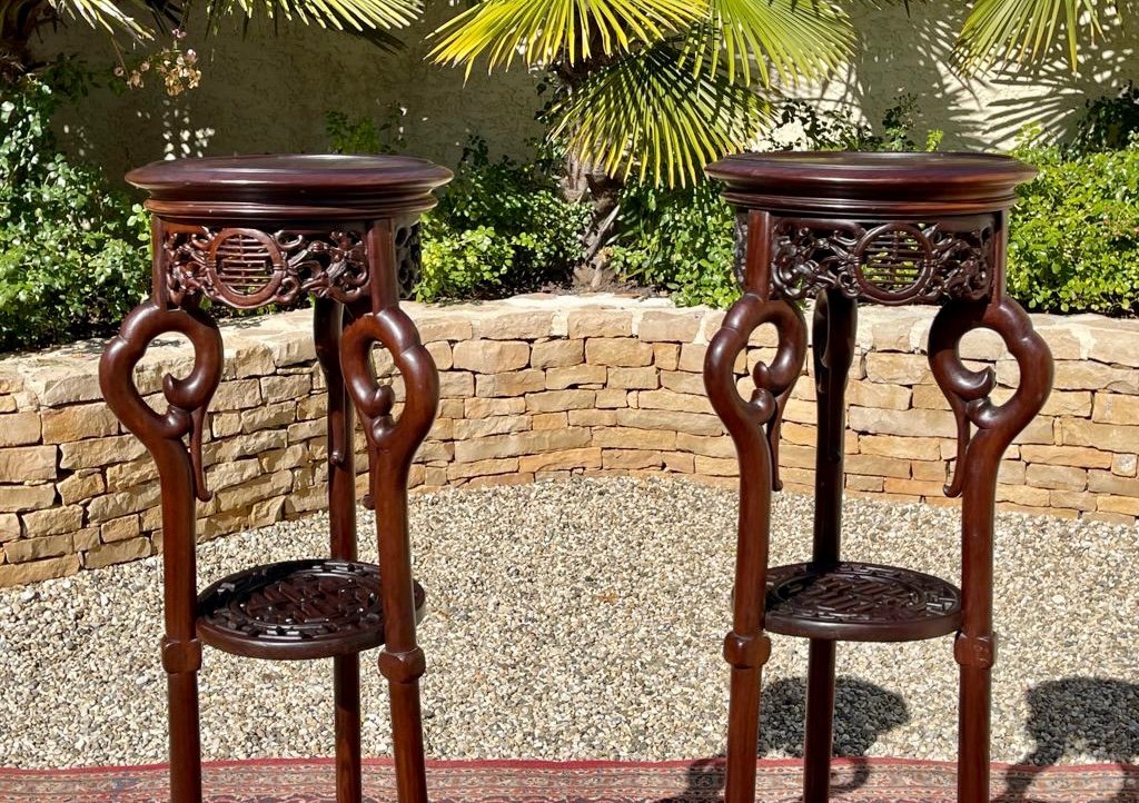 Pair Of Indo-chinese Stands -photo-2