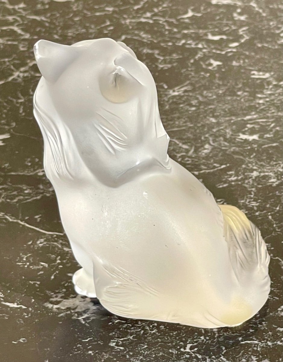 Lalique France - Sitting Cat In Glass -photo-2