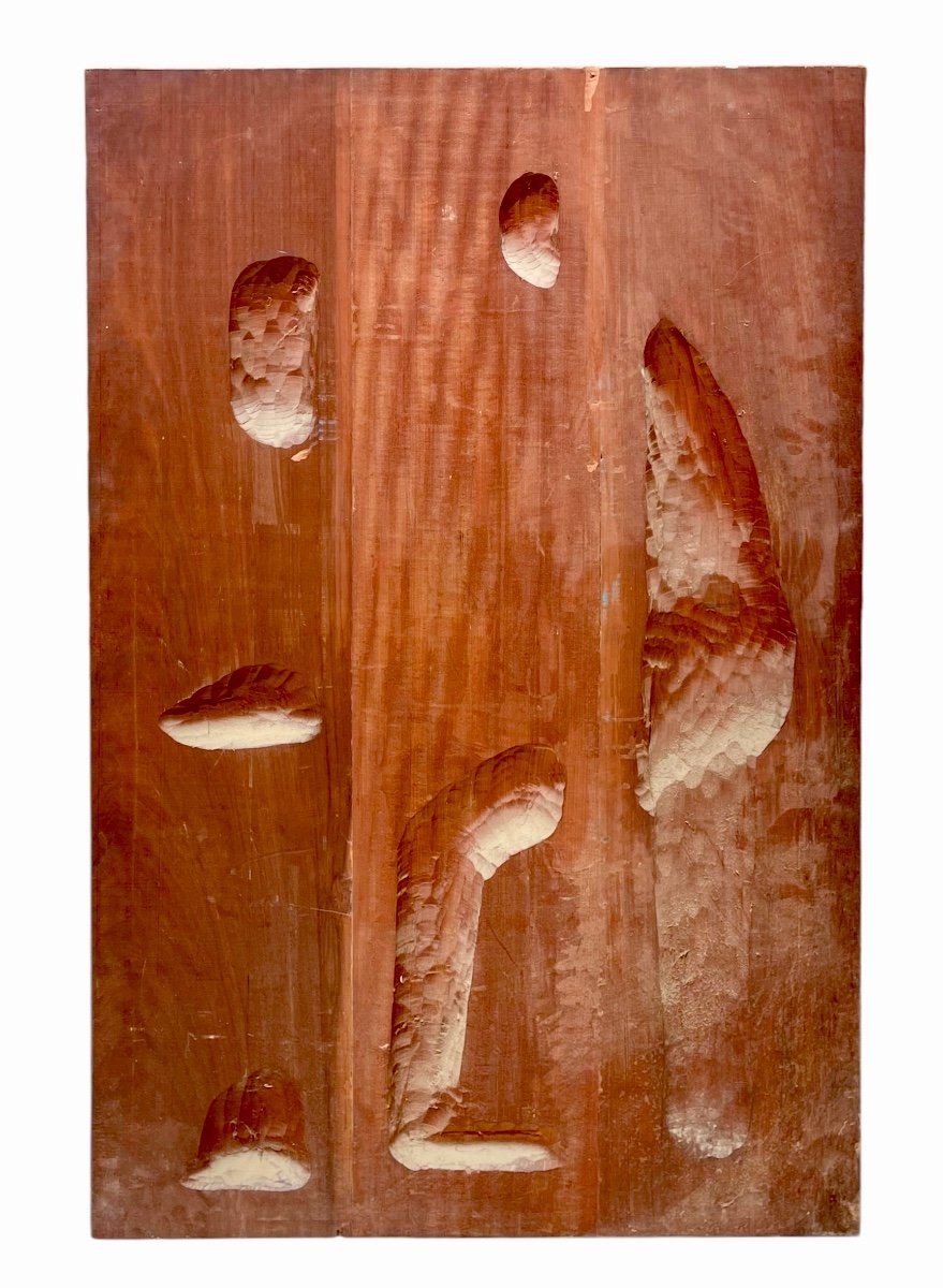 A. Géroudet - Carved Mahogany Panel, Wood Milling-photo-6