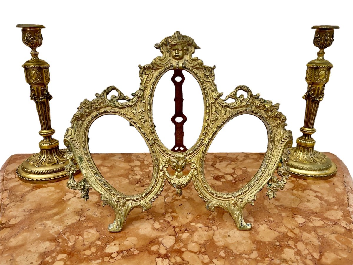 Louis XV Style Bronze Photo Frame-photo-5