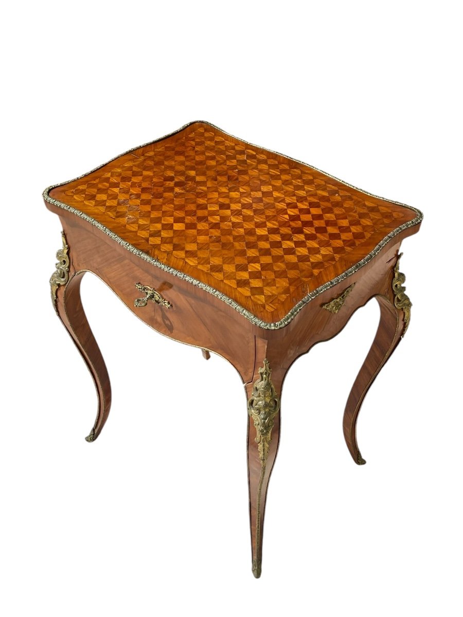 Table d’appoint / Travailleuse  Style Louis XV-photo-3