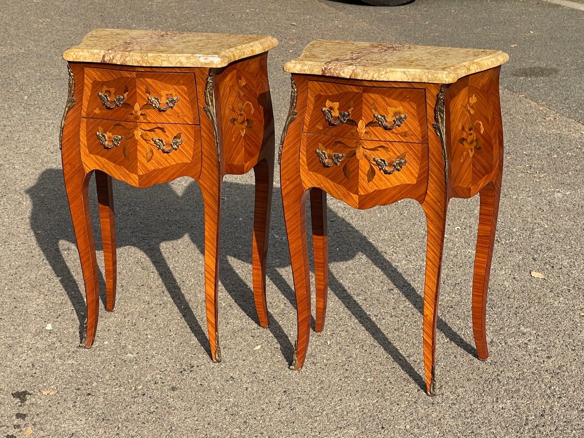 Bedside Tables - Marquetry Night Table-photo-5